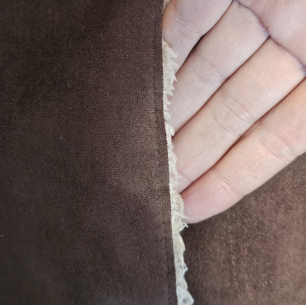 MiFresia faux suede and faux fur hooded jacket. Large - Picture 4 of 6